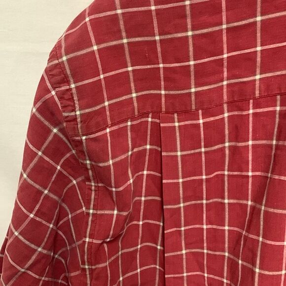 Scott Barber Red Windowpane Check Short Sleeve Button Down Shirt Size XL - Picture 8 of 11